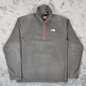Y2K The North Face 1/4 Zip Polartec Fleece Pullover Sweater Size Small Gray